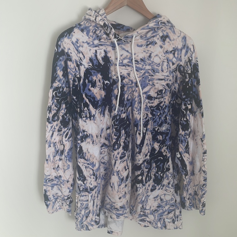 Beautiful Pink & Blue Swirl Marc New York Pullover Hoodie Size 2x